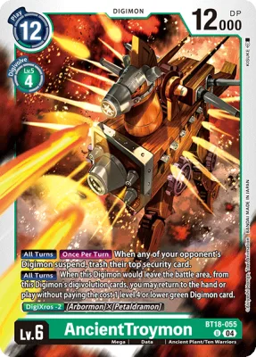 AncientTroymon, Digimon card BT18-055