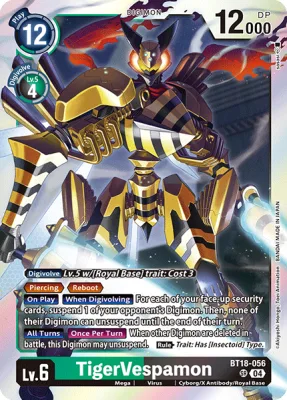 TigerVespamon, Digimon card BT18-056