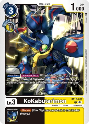 KoKabuterimon, Digimon card BT18-057