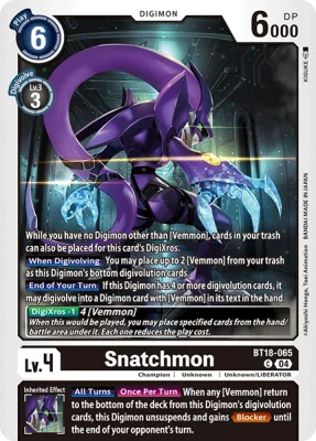Snatchmon, Digimon card BT18-065