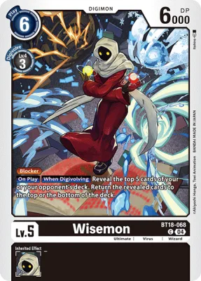 Wisemon, Digimon card BT18-068
