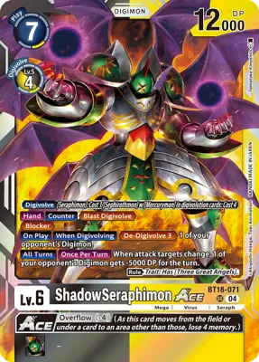 ShadowSeraphimon ACE, Digimon card BT18-071
