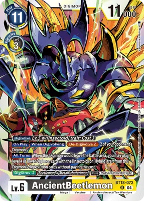 AncientBeetlemon, Digimon card BT18-072