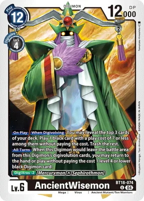 AncientWisemon, Digimon card BT18-074