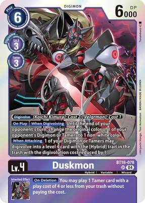 Duskmon, Digimon card BT18-078