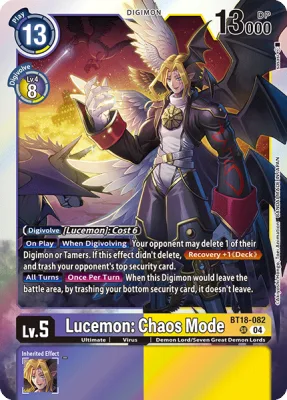 Lucemon: Chaos Mode, Digimon card BT18-082
