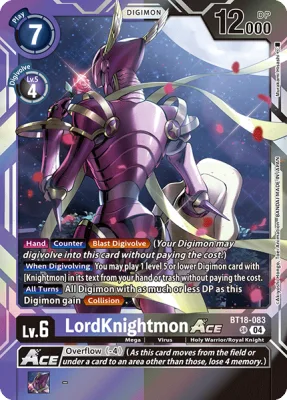LordKnightmon ACE, Digimon card BT18-083