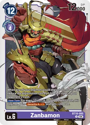 Zanbamon, Digimon card BT18-085