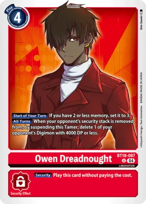 Owen Dreadnought, Digimon card BT18-087