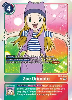 Zoe Orimoto, Digimon card BT18-090