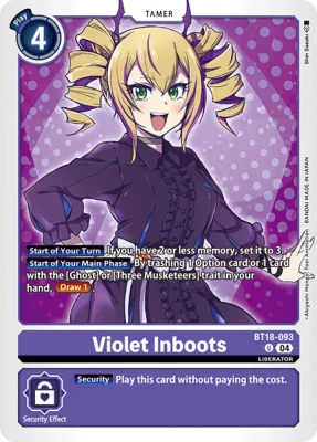 Violet Inboots, Digimon card BT18-093
