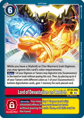 Lord of Devastation and Rebirth, Digimon card BT18-096