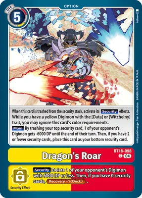 Dragon's Roar, Digimon card BT18-098