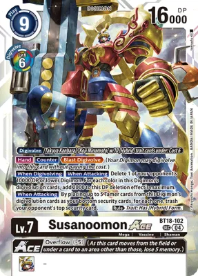 Susanoomon ACE, Digimon card BT18-102