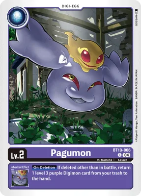 Pagumon, Digimon card BT19-006