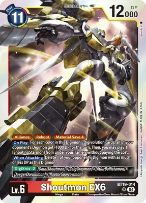 Shoutmon EX6, Digimon card BT19-014