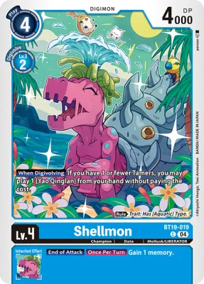 Shellmon, Digimon card BT19-019