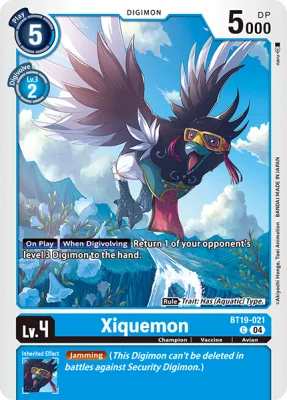 Xiquemon, Digimon card BT19-021