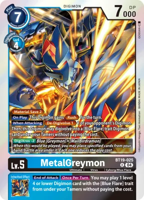 MetalGreymon, Digimon card BT19-025