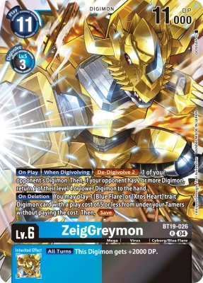 ZeigGreymon, Digimon card BT19-026