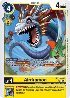 Airdramon, Digimon card BT19-032