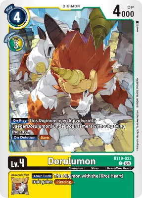 Dorulumon, Digimon card BT19-033