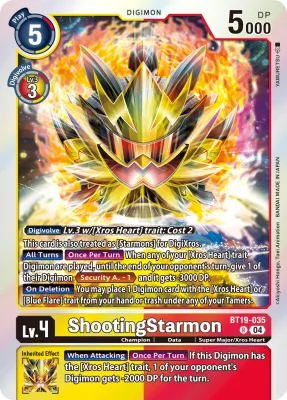 ShootingStarmon, Digimon card BT19-035