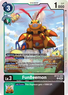 FunBeemon, Digimon card BT19-045