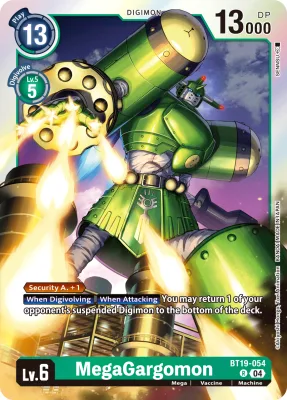 MegaGargomon, Digimon card BT19-054