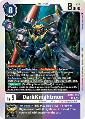 DarkKnightmon, Digimon card BT19-063