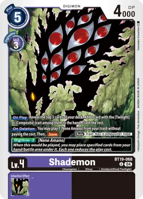 Shademon, Digimon card BT19-068