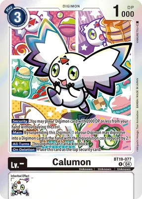 Calumon, Digimon card BT19-077