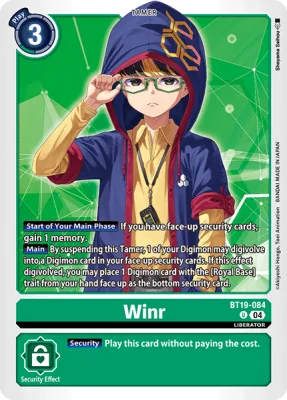 Winr, Digimon card BT19-084