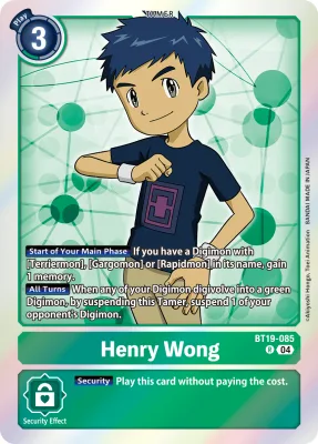 Henry Wong, Digimon card BT19-085