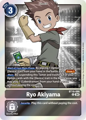 Ryo Akiyama, Digimon card BT19-086