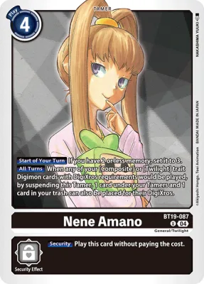 Nene Amano, Digimon card BT19-087