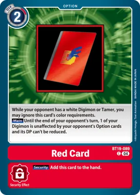 Red Card, Digimon card BT19-089