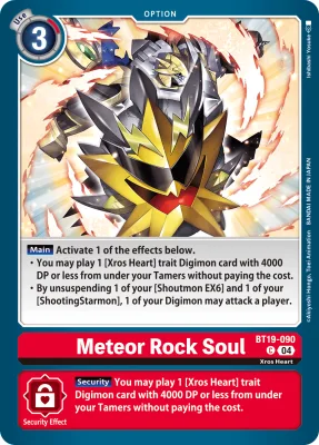 Meteor Rock Soul, Digimon card BT19-090