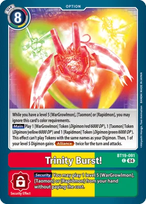 Trinity Burst!, Digimon card BT19-091