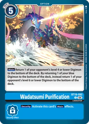 Wadatsumi Purification, Digimon card BT19-092