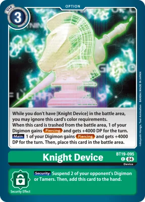 Knight Device, Digimon card BT19-095