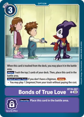 Bonds of True Love, Digimon card BT19-097