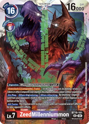 ZeedMillenniummon, Digimon card BT19-101