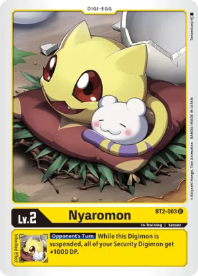 Nyaromon, Digimon card BT2-003