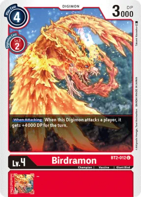 Birdramon, Digimon card BT2-012