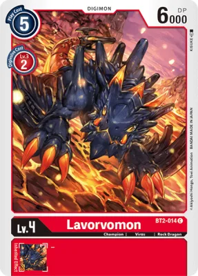 Lavorvomon, Digimon card BT2-014