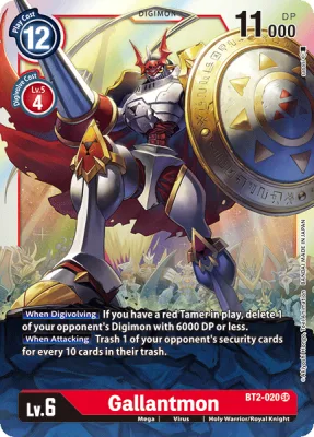 Gallantmon, Digimon card BT2-020