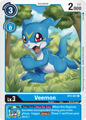 Veemon, Digimon card BT2-021