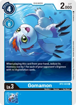 Gomamon, Digimon card BT2-023