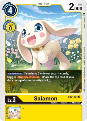 Salamon, Digimon card BT2-034